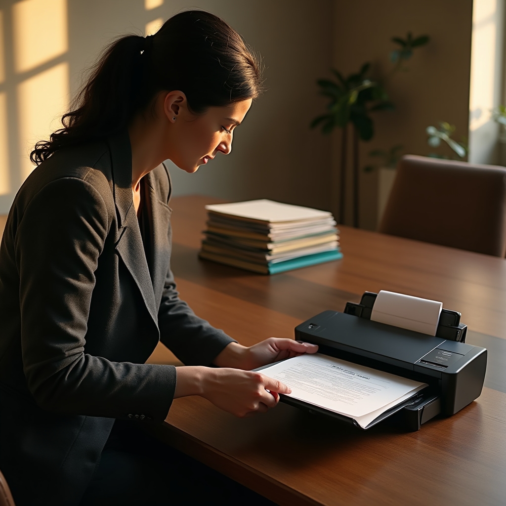 Professional scanning financial documents